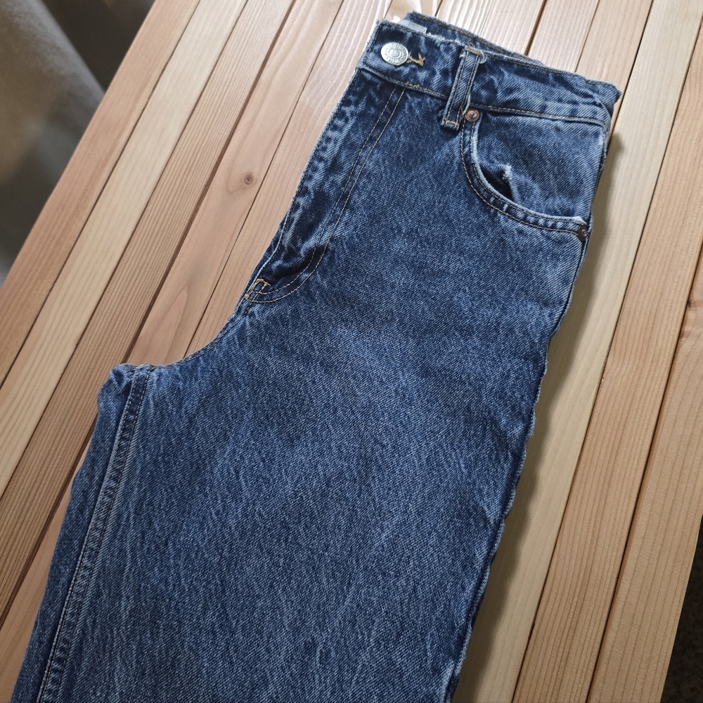 Zara Women's Wide Leg Blue Jeans